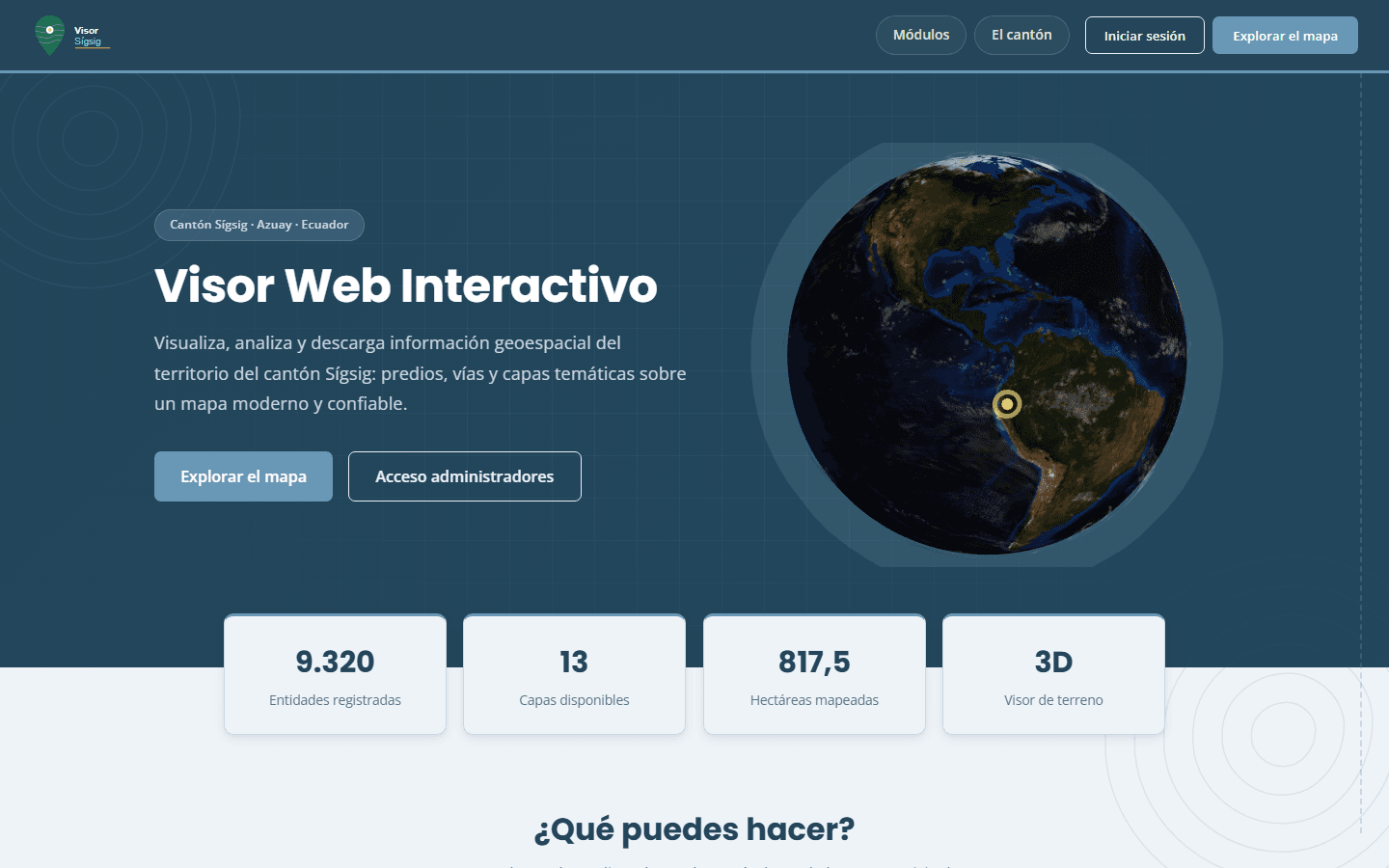 Visor Sígsig en un computador de escritorio